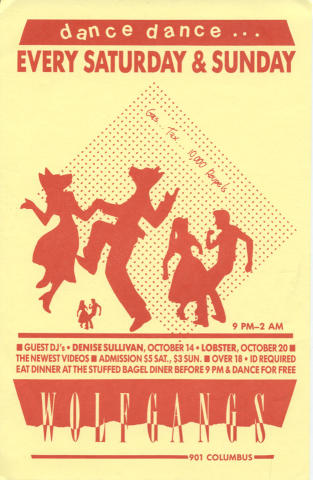 Wolfgang's Dance-Dance Handbill