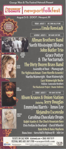 Newport Folk Festival Handbill