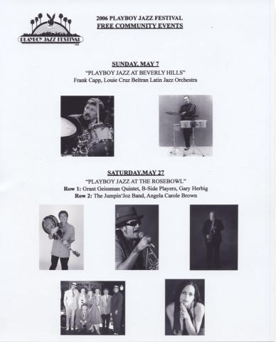 Playboy Jazz Festival Promo Print