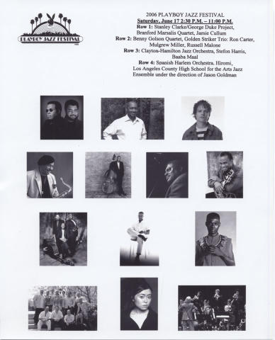 Playboy Jazz Festival Promo Print