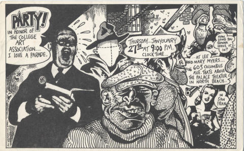 Party in Honor of the College Art Association Postcard