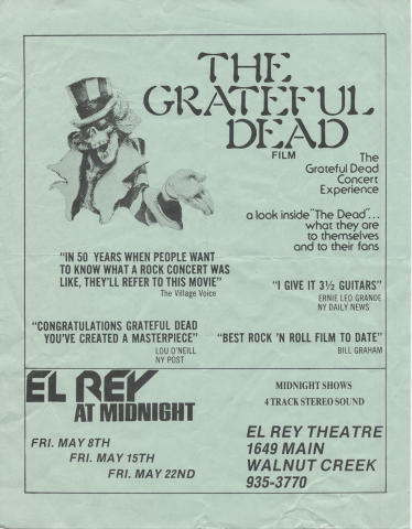 Grateful Dead Handbill