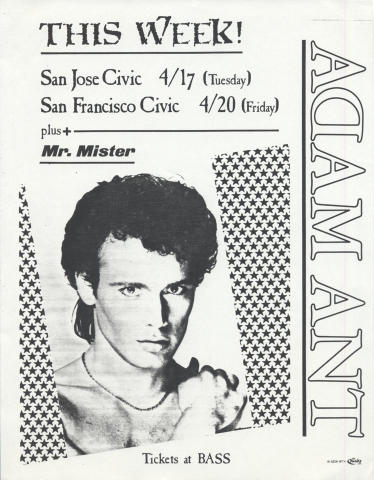 Adam Ant Handbill