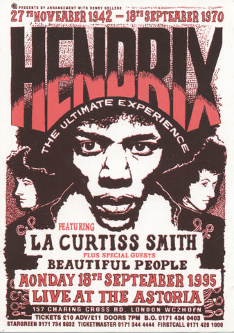 Hendrix: The Ultimate Experience Handbill