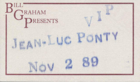 Jean-Luc Ponty Backstage Pass