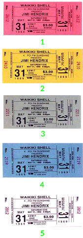 Jimi Hendrix Vintage Ticket