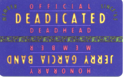 Grateful Dead Backstage Pass