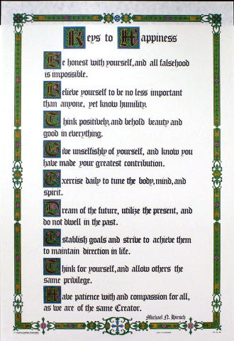 Keys To Happiness Poster