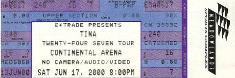 Tina Turner Vintage Ticket
