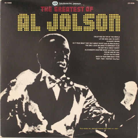 Al Jolson Vinyl 12"