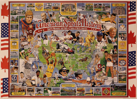 North American Sports History Poster