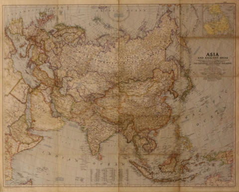 Map of Asia Poster