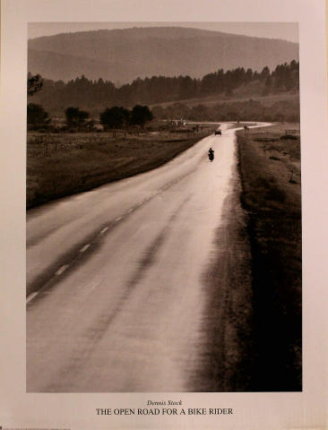 The Open Road for a Bike Rider Poster