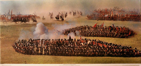 "Waterloo": French Cavalry Attack British Squares Poster