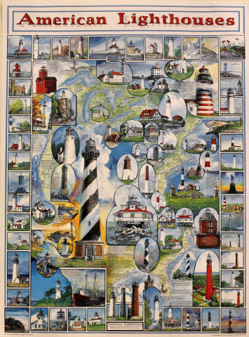 American Lighthouses Poster