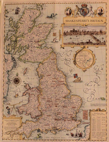 National Geographic Map: Shakespeare's Britain Poster