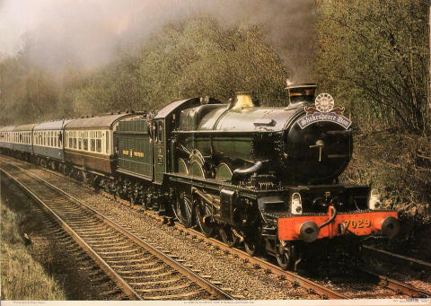 Ex-GWR CLUN CASTLE 7029 Poster