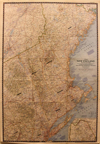 National Geographic: A Map of New England Poster