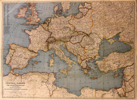 National Geographic: Central Europe and the Mediterranean Poster