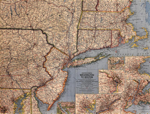 National Geographic: Washington to Boston Poster