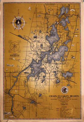 State of Illinois Chain-o'-Lakes Region Poster
