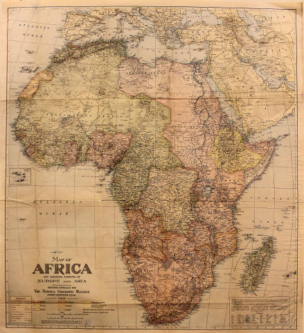 National Geographic: Map of Africa and Adjoining Portions of Europe and Asia Poster