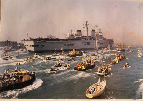 HMS Invincible Returns from the Falklands Poster