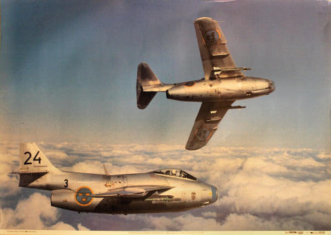 SAAB 29 'The Flying Barrel' Poster