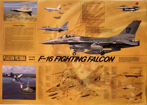 Plaistow Pictorial Fact Sheet Number Sixteen: F-16 Fighting Falcon Poster