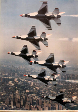 F-16s of the Thunderbirds Poster