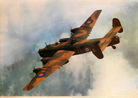 Handley Page Halifax B.II SRS of No. 35 Sqdn, RAF Poster