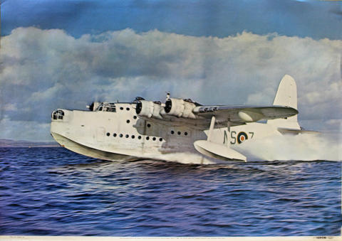 Short Sunderland Mk V ML778 ML-Z of No. 201 Sqdn Poster