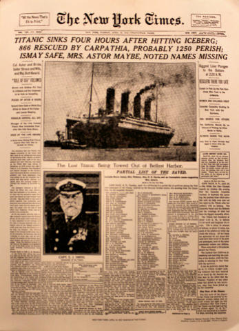 The New York Times April 16, 1912 Poster