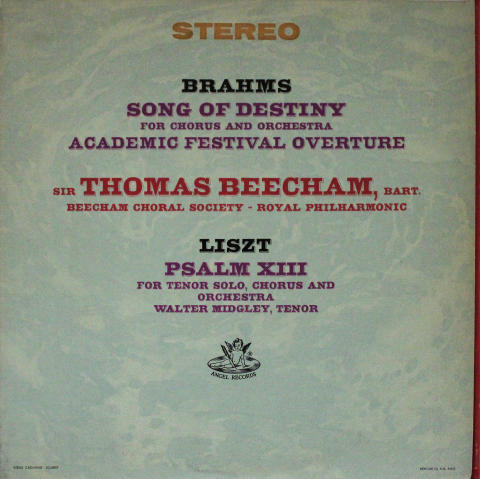 Song Of Destiny · Academic Festival Overture · Psalm XIII Vinyl 12"