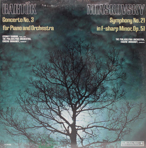 Bartok - Concerto No. 3 For Piano And Orchestra / Miaskovsky - Symphony No. 21 In F-Sharp Minor, Op. 51 Vinyl 12"