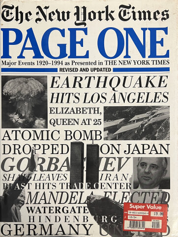 The New York Times PAGE ONE
