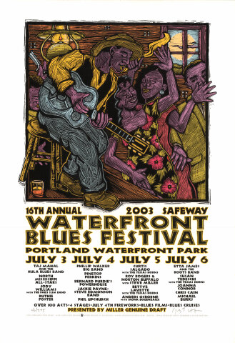Waterfront Blues Festival Silkscreen