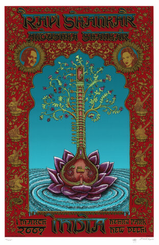 Ravi Shankar Silkscreen