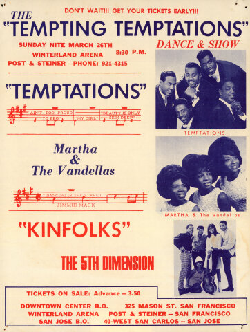 The Temptations Handbill