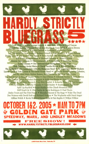 Hardly Strictly Bluegrass Festival Poster