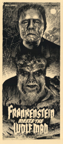 Frankenstein Meets the Wolf Man Silkscreen