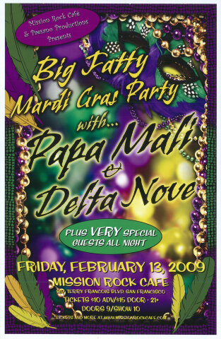 Big Fatty Mardi Gras Party Poster