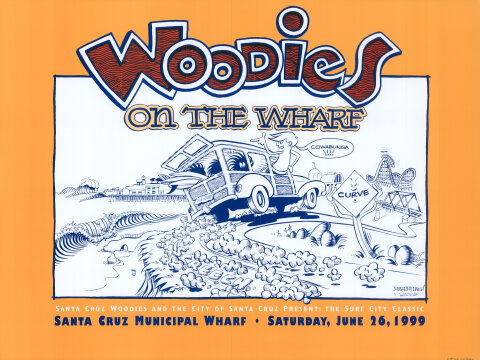Woodies on the Wharf Poster