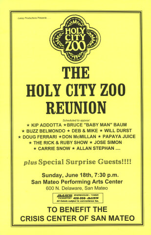 The Holy City Zoo Reunion Poster