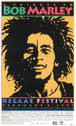 Bob Marley Reggae Festival Poster