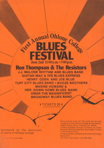 Ohlone College Blues Festival Poster