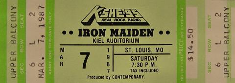 Iron Maiden Vintage Ticket