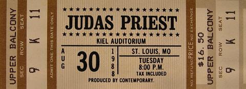 Judas Priest Vintage Ticket