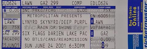 Lynyrd Skynyrd Vintage Ticket