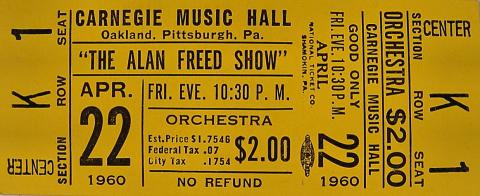 Alan Freed Vintage Ticket
